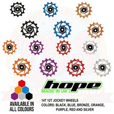 Hope Derailleur Jockey Wheel 11T, 12T, 13T, 14T/12T - All Options - New