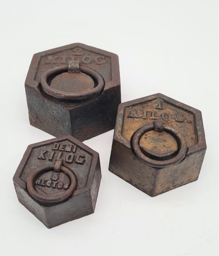 Anciens poids hexagonaux - anciens,