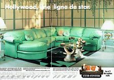 1988 ADVERTISING 116 Leather Center (2pcs) Hollywood Panoramic Sofa