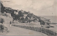 FRANCE -- CAP d' AIL -- postcard -- stamp 10 c. Albert 1st