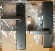 Emtek - 14B1MRHUS10B - Multi Point Modern Brass Dummy Entrance Door Plate - Leve