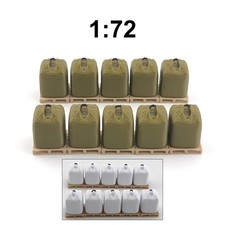 Lot 10 chargements de Big Bags sur palettes, 1/72 décor miniature maquette