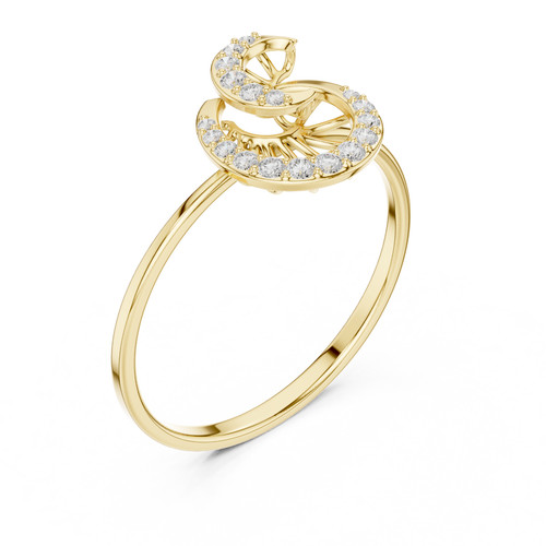 Bague diamant naturel taille