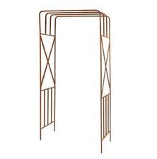 Pergola rustique jardin 220 cm - arc de rose stable en métal - aide à la vigne