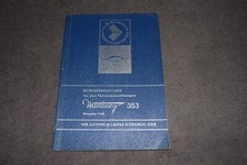 Operating Instructions Manual Wartburg 353 Edition 1970 First Class