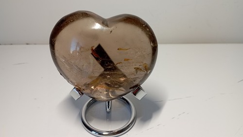 265g coeur quartz - coeur, fumé