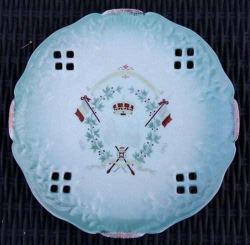 Assiette bleu 75é - assiette,