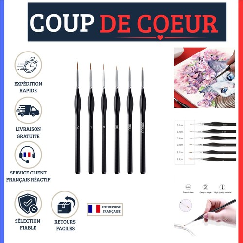 Pinceaux détail fin - , 6