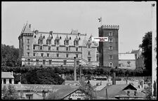 Plaque verre photo vintage, négatif noir & blanc 9x14 cm, façade château Pau