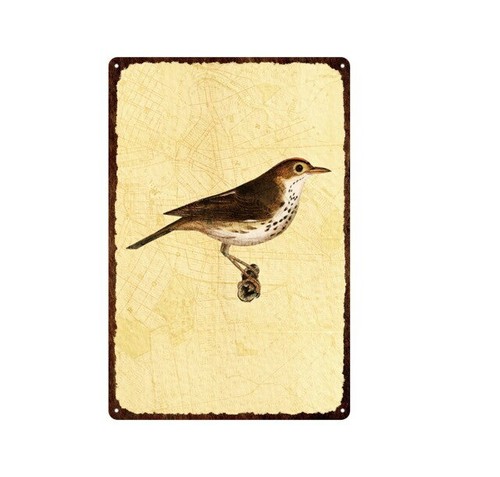 Plaque métal monde animal - ,