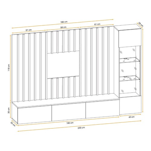 Ensemble meuble design - ensemble, tv
