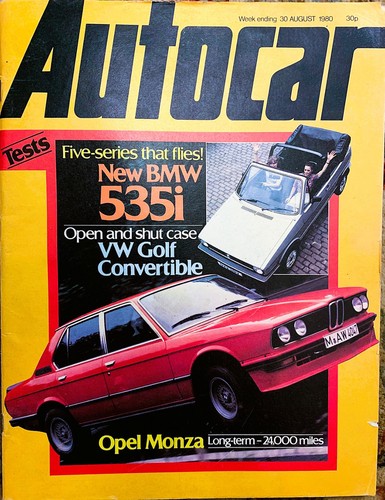Autocar magazine aug - magazine, 30-aug-80