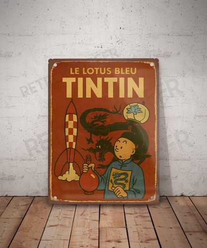 Plaque métal vintage lotus - vintage,