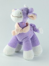 Peluche doudou girafe mauve