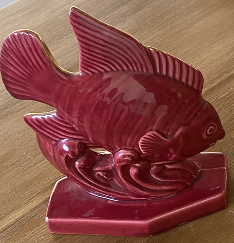 Poisson carpe céramique - céramique, rouge