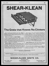 1912 Shear Klean Grate Co Chicago IL "The Grate That Knows No Clinkers" Print Ad