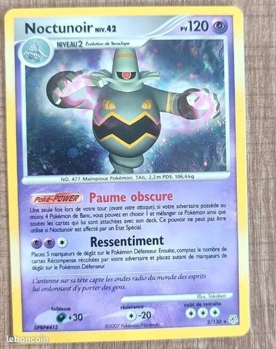 Carte pokémon noctunoir 130 - pokémon,