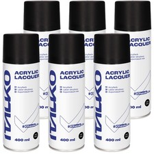 6 x spray de peinture noir mat