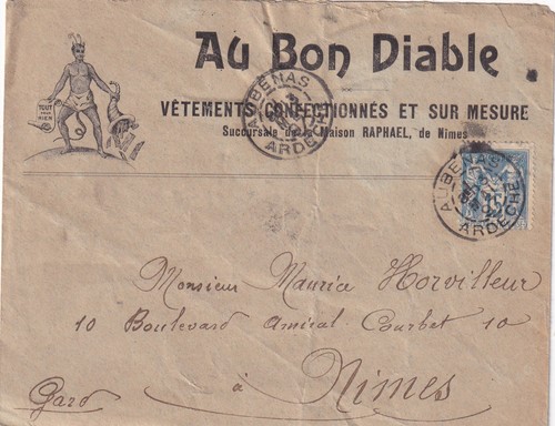 Enveloppe pub 1897 au bon - pub,