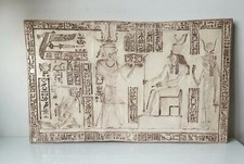 reproduction plaque sarcophage art stele pharaon ptolemee V horus dieu egypte