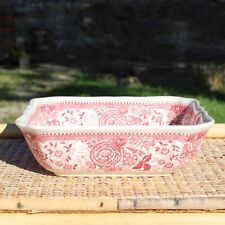 Petit saladier / légumier carré vintage Villeroy & Boch modèle Burgenland rouge