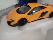 2015 McLaren 675 LT - Autoart 1.18 - Orange Miniature - Rare Collector In Box 