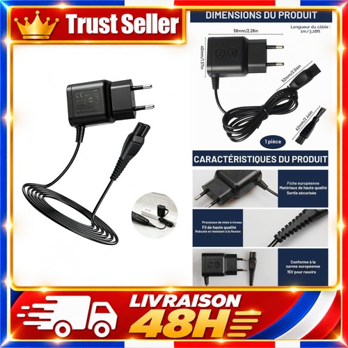 Chargeur 15v tondeuse - tondeuse, rasoir