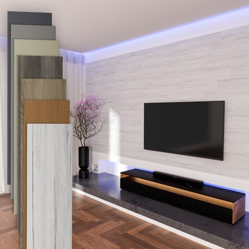 Panneaux muraux hexim mdf - panneaux, bois