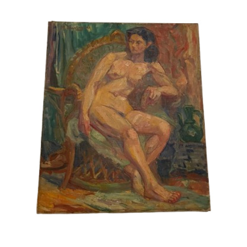 Tableau huile sur toile m - sur,