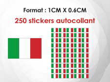 250 stickers mini petit autocollant (1 CM) Drapeau italie italien (505)