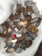 Gros lot vintage d’éléments anciens pour briquets 1950 restauration collection
