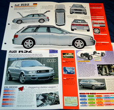 1994 Audi RS2 Turbo Specs Info Original Poster Brochure Vintage Print 94 Wagon