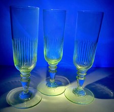 3 Antique Manganese Thick Cup Brewery Glasses