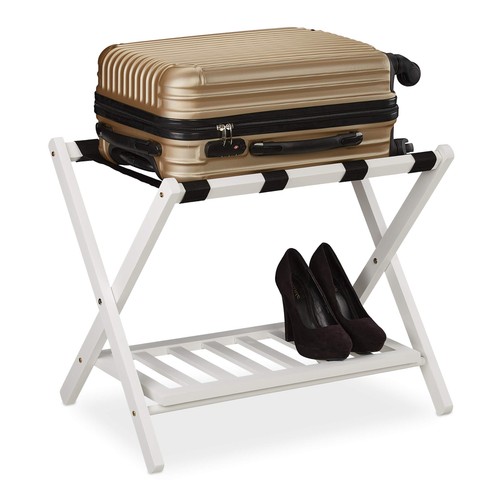 Porte valise pliant bois h - porte-valise, x
