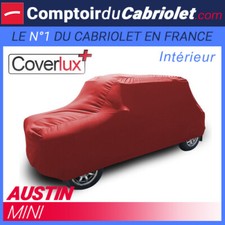 Housse Coverlux+ sur-mesure en Jersey rouge pour Austin Mini cabriolet