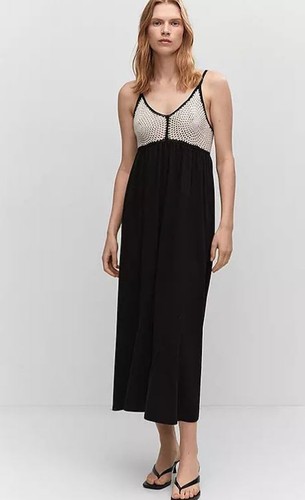 Mango crochet robe panel - mango,