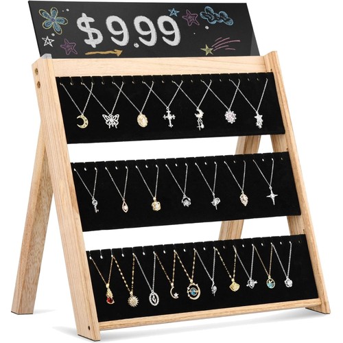 Présentoir collier bois