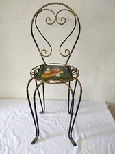Ancienne Petite Chaise décorative, Porte plante Signe Vallauris R LEDUC