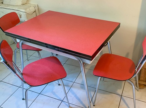 Table formica ses chaises - table,