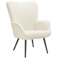 Fauteuil crème rembourré -