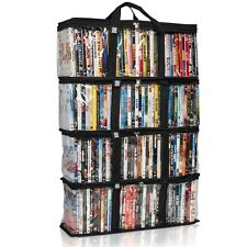 Made Easy Kit DVD Storage Case Portable Clear Organizer w/ Dividers Fits 40 DVDs