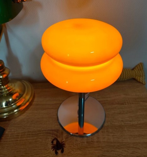 Lampe orange verre - lampe, en