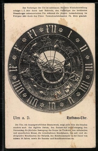 Ulm horloge hôtel - horloge, de
