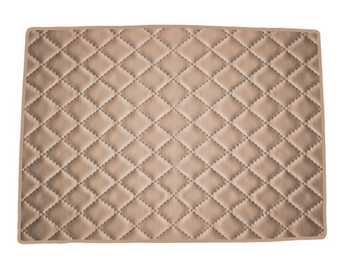 Matelassé cuir éco beige - cuir,