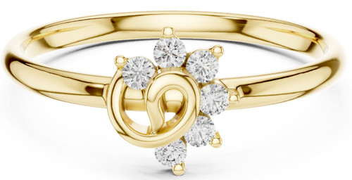 Bague ronde certifiée - , vvs1