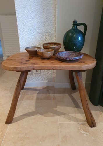 Table rustique brutaliste - table, ,