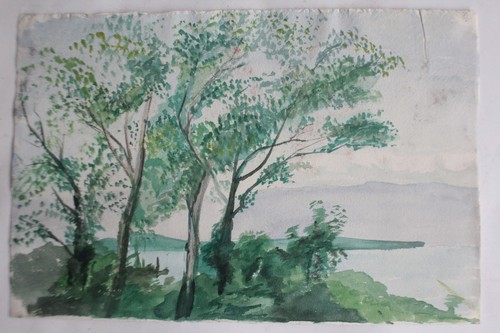 Aquarelle originale paysage - aquarelle,