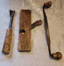 Ancien rabot en bois, Gouge