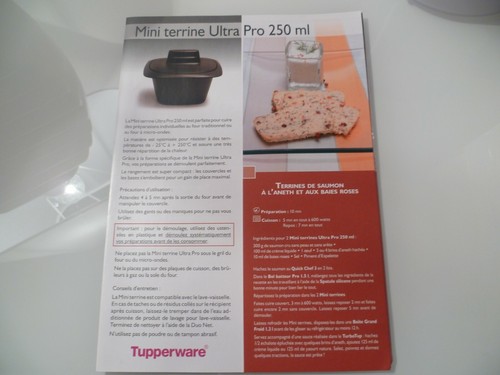 Tupperware neuve fiche double - tupperware,