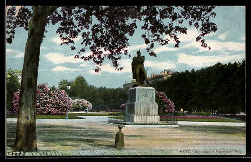 Cpa metz esplanade - esplanade, maréchal